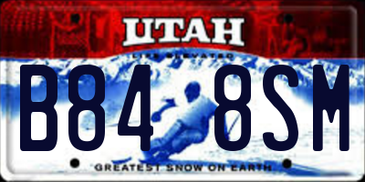 UT license plate B848SM