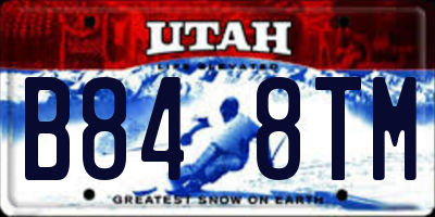 UT license plate B848TM