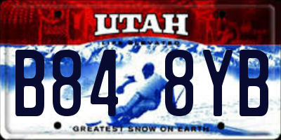 UT license plate B848YB