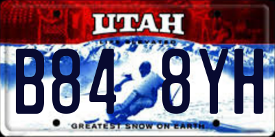 UT license plate B848YH