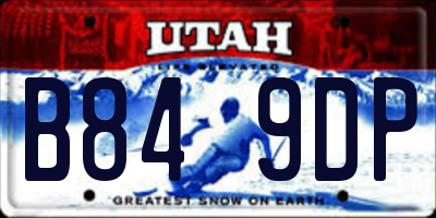 UT license plate B849DP