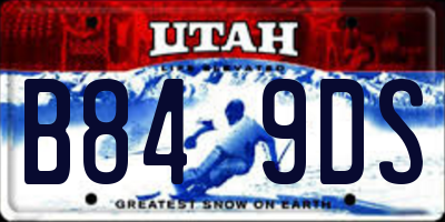 UT license plate B849DS