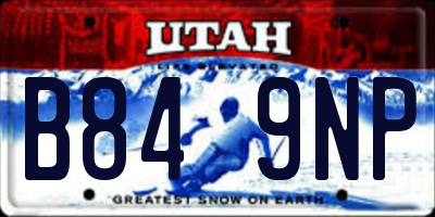 UT license plate B849NP