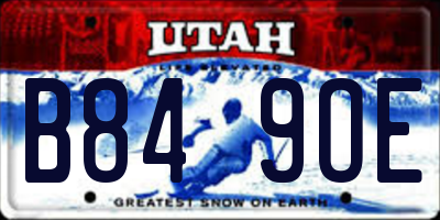 UT license plate B849OE
