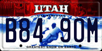 UT license plate B849OM
