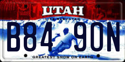 UT license plate B849ON