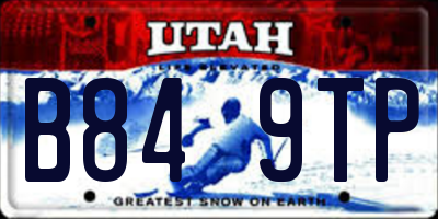 UT license plate B849TP