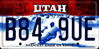 UT license plate B849UE
