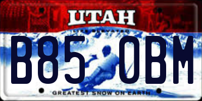 UT license plate B850BM