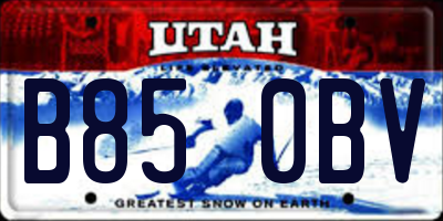 UT license plate B850BV