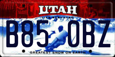 UT license plate B850BZ