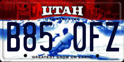 UT license plate B850FZ
