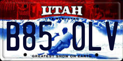 UT license plate B850LV