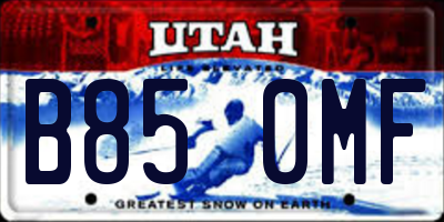 UT license plate B850MF