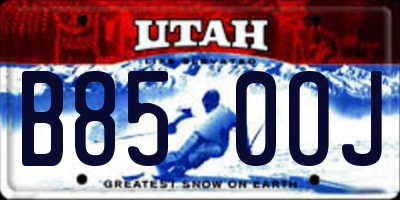 UT license plate B850OJ