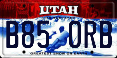 UT license plate B850RB