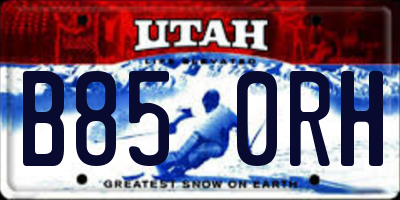 UT license plate B850RH