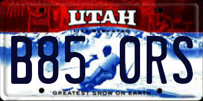 UT license plate B850RS