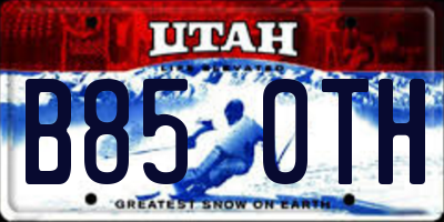 UT license plate B850TH