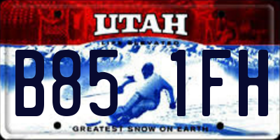 UT license plate B851FH