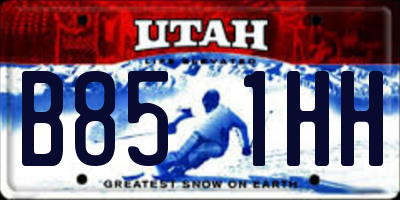 UT license plate B851HH
