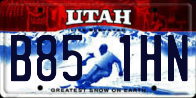 UT license plate B851HN