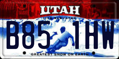 UT license plate B851HW