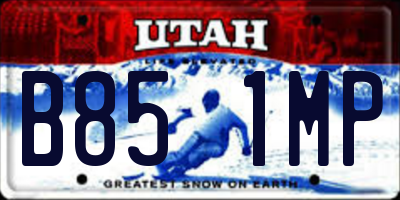 UT license plate B851MP