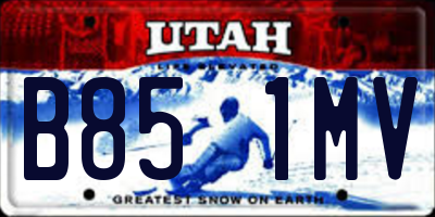 UT license plate B851MV
