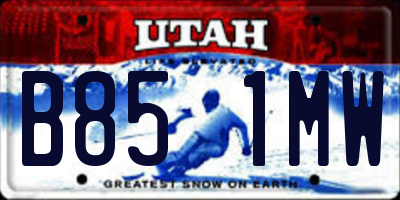 UT license plate B851MW