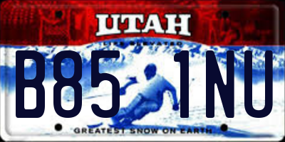 UT license plate B851NU