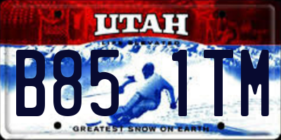 UT license plate B851TM