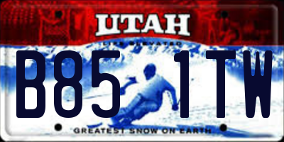 UT license plate B851TW