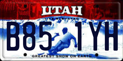 UT license plate B851YH