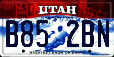 UT license plate B852BN