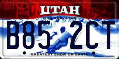 UT license plate B852CT