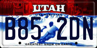UT license plate B852DN