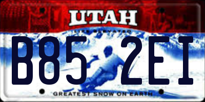 UT license plate B852EI