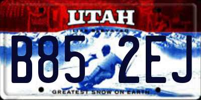 UT license plate B852EJ