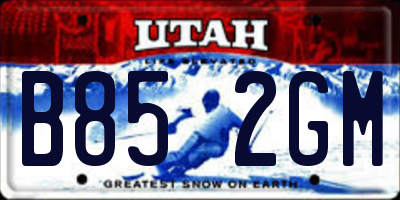 UT license plate B852GM
