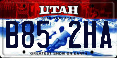 UT license plate B852HA