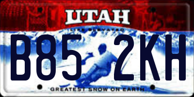 UT license plate B852KH