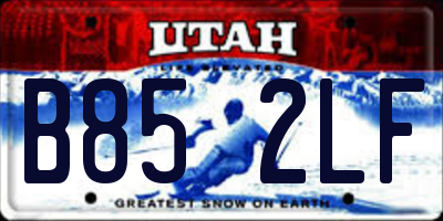 UT license plate B852LF