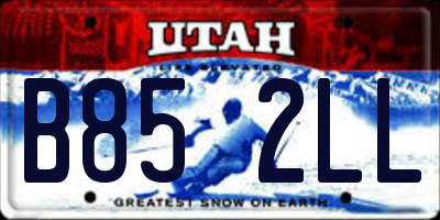 UT license plate B852LL