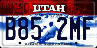 UT license plate B852MF