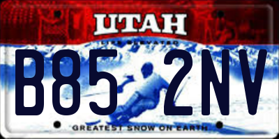 UT license plate B852NV