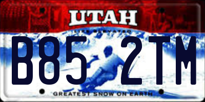 UT license plate B852TM