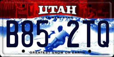 UT license plate B852TQ