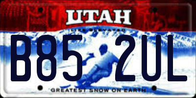 UT license plate B852UL