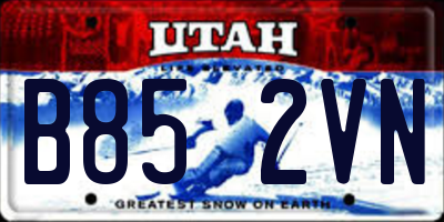 UT license plate B852VN